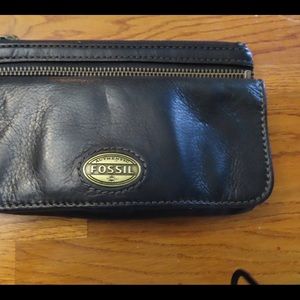 Fossil Brand Black Leather Wallet